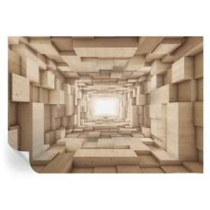 Murales autoadhesivos túnel de madera 208x146 tulup
