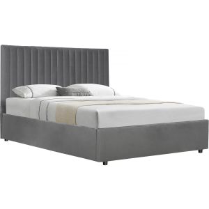 Cama con baúl "mia" - 160 x 200 cm - gris