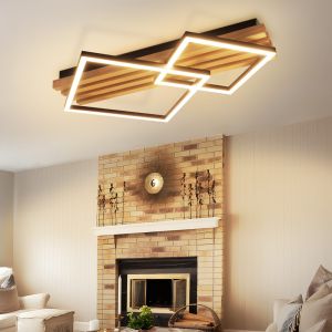 Nettlife lámpara de techo LED marrón 8.8x56.6