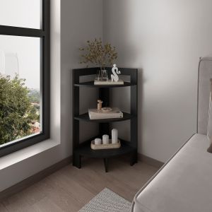 Taburete riga en melamina con 3 estantes , 80.6 cm  x 38.8 cm  x 38.8 cm