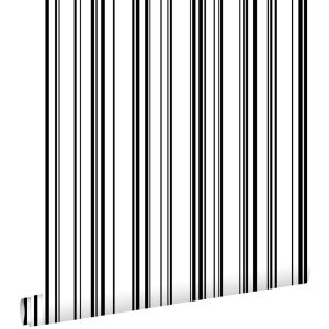 Estahome papel pintado raya fina negro y blanco 53 cm x 10.05 m