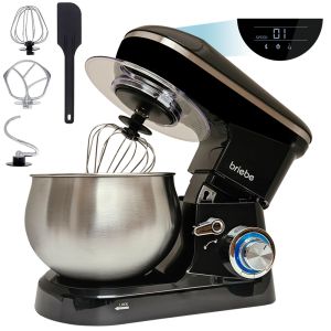 Batidora amasadora repostería profesional briebe km1164 negro 1800w