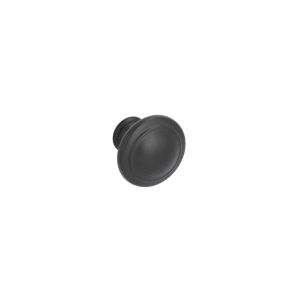 Pomo para muebles en zamac 30 mm de diam negro