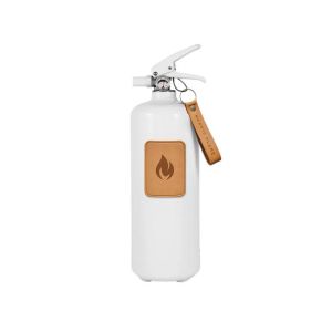 Extintor de incendios, edición cuero, 2 kg, acabado cuero marrón claro.