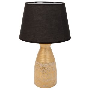 Lámpara de mesa de cerámica dorado 14,5x14,5x35,5