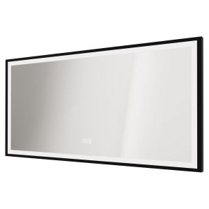Espejo luminoso selena - marco aluminio negro - 120 x 60 cm