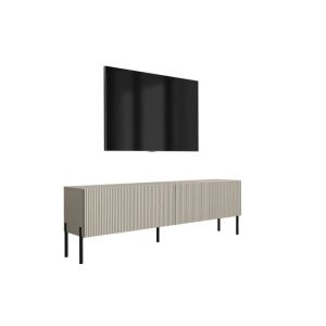 Mueble tv con patas - frente acanalado - cachemira - 170 x 32 x 52 cm