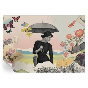 Papel pintado autoadhesivo collage romántico 208x146 tulup