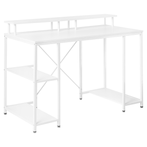 Escritorio caddo 120 cm 60 cm con estantes blanco