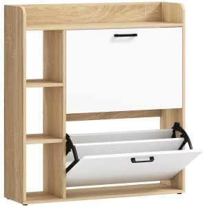 Zapatero estrecho 83x24x90.5 cm bicolor Homcom
