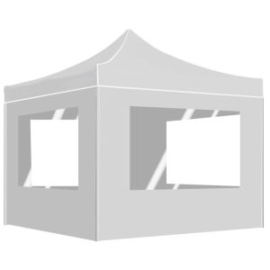vidaXL carpa plegable profesional con paredes aluminio blanco 2x2 m