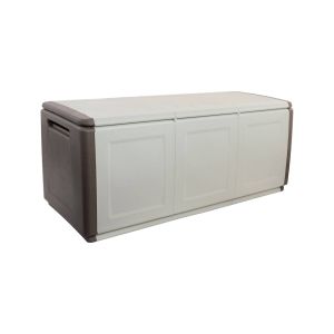 Cofre achse, cierre con candado, plástico marrón 138x53x57h cm