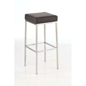 Taburete de bar moderno - pu marrón - 1 ud - 85 cm