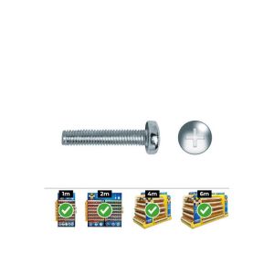 Caja 100 unid. Tornillo metrica alomado philips din/ref 7985 ø6x50mm