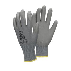 36x par guantes de trabajo con revestimiento gris ecd germany