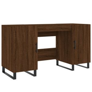 vidaXL escritorio madera de ingeniería roble marrón 140x50x75 cm