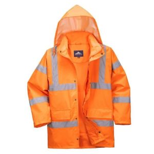 Parka de alta visibilidad - portwest - amarillo - transpirable - impermeabl
