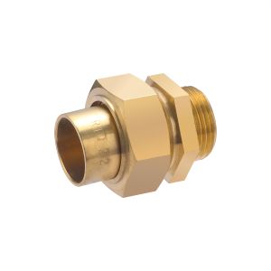Conector de latón esférico para soldar ø22 - macho roscado 3/4