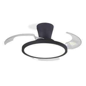 Ventilador de techo 3 aspas plegables ø90 color negro motor 25w