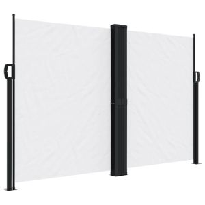 vidaXL toldo lateral retráctil blanco 160x1000 cm