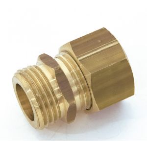 Manguito bicónico de latón m 15 x 21 para tubo de cobre