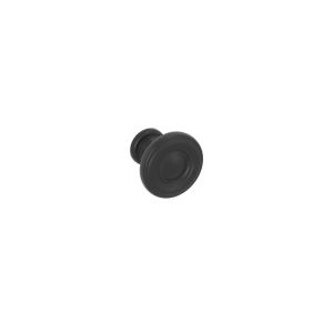 Pomo para muebles en zamac 25 mm de diam negro