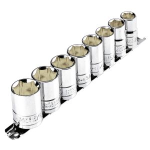 Juego de llaves vaso, cuadro 1/2" - 8 piezas