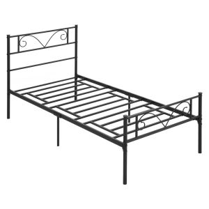 Marco de cama individual 95x196x100 cm acero Homcom
