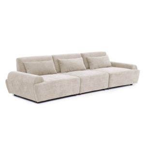 Sofá modular de 3 plazas con respaldo ajustable 303 cm color crudo