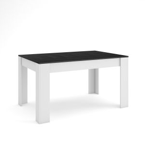 Mesa comedor, 140x90x76cm, negro y blanco