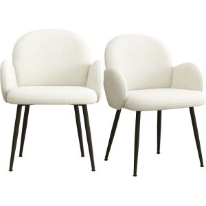 Alice-silla de tela cozy ecru (x2)