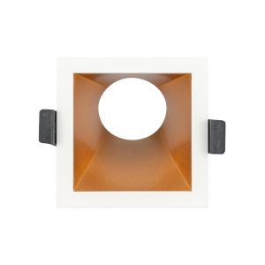 Marco fijo asimetrico para gu10 o modulo fuente LED blanco(mt7070)