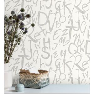 Papel pintado gaulan  lavable con letras estilo lettering con 10.6m²