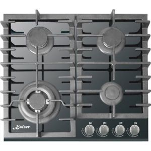 Placa de cocción a gas - kaiser - kcg 6383 - 60 cm - 4 quemadores - wok 3,8