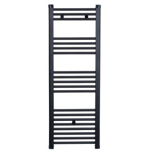 Radiador toallero de agua caliente coda 120 x 50 cm negro mate