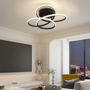 Nettlife plafon  de techo LED negro  36x33