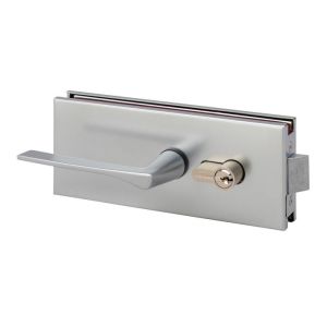 Cerrojo central reversible - acero inox pulido - cil. Europeo - 77x185 mm