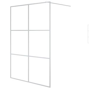vidaXL mampara de ducha vidrio esg transparente plateado 140x195 cm