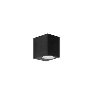 Aplique IP44 modelo Kubo Single Emission GU10 Negro FORLIGHT