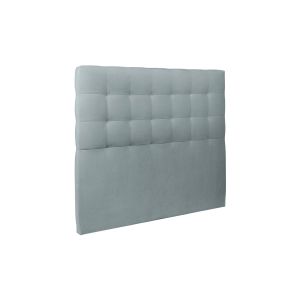 Cabecero acolchado de 140 cm - tela de terciopelo gris azul - gris azulado