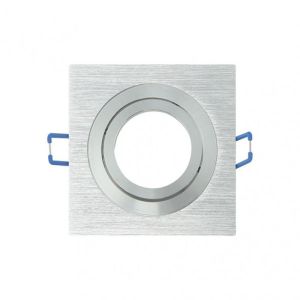 Empotrable orientable cenote cuadrado aluminio/cromo 2x9,2 cm