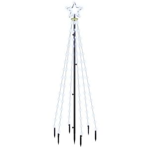 vidaXL árbol de navidad con pincho 108 LED blanco frío 180 cm