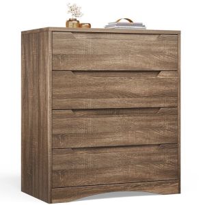 Cómoda escandinava de 4 cajones de mdf marrón 71x41x82 cm