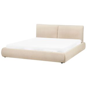 Cama bouclé vinay 180 x 200 cm beige claro