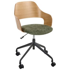Silla de escritorio novato lino sintético verde