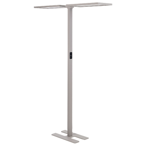 Lámpara LED de pie sculptor con sensor de movimiento metal plateado