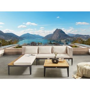 Conjunto de jardín beige claro bracciano