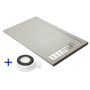Plato de ducha premium gris ral 7037  70x120