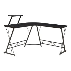 Escritorio esquinero Yremso forma de l 122x122x98cm negro [en.casa]