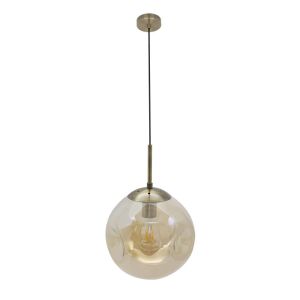 CoLGante pinap 1xE27 cuero/ambar regx25x25 cm